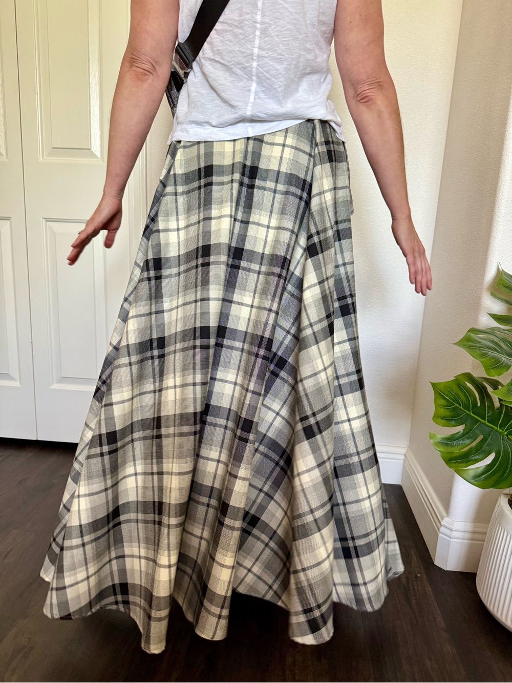 Plaid Maxi Skirt Asymmetrical Punk Preppy CBK Cool Girl Size 4 - Picture 5 of 11